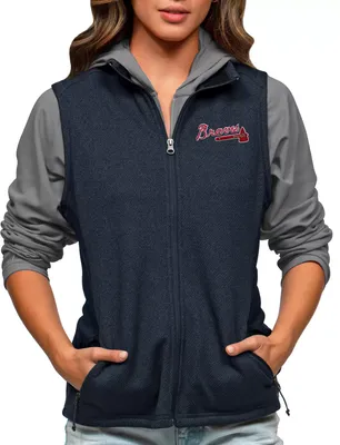 Antigua Women's Atlanta Braves Navy Course Vest