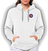 Antigua Women's Chicago Cubs White Victory Hooded Pullover