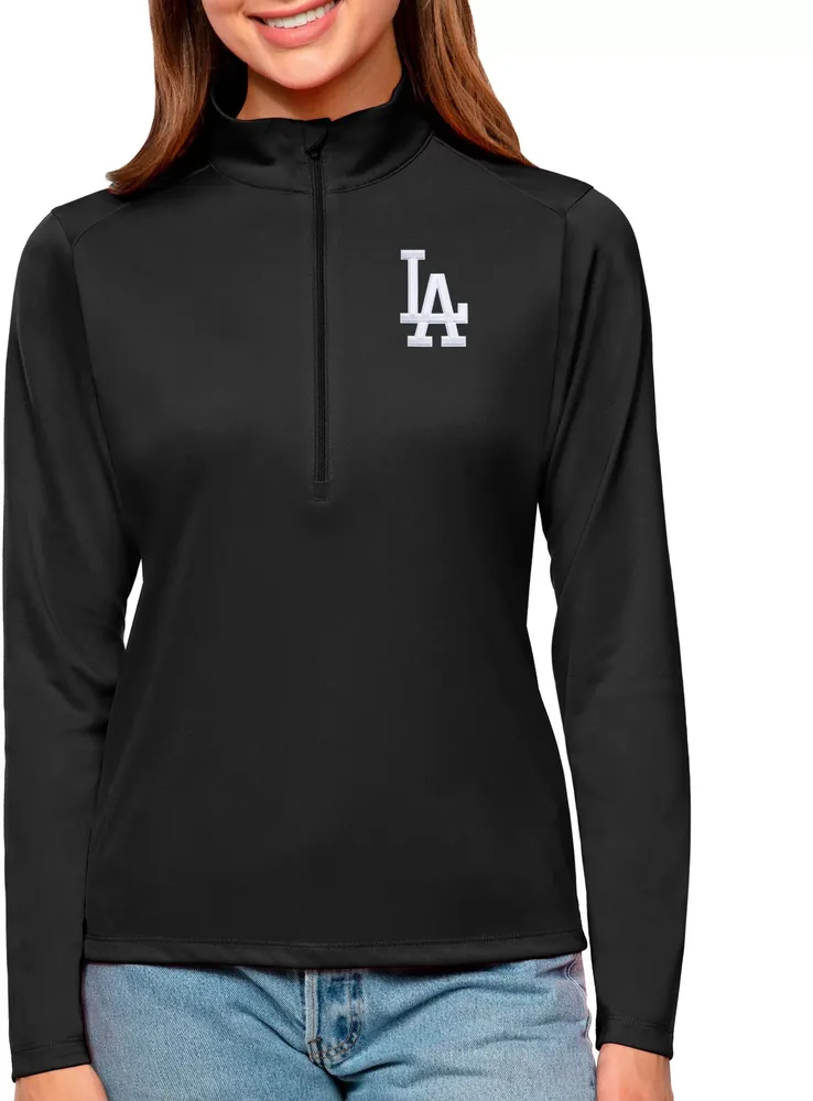 Antigua Women's Los Angeles Dodgers Tribute 1/ Zip Pullover