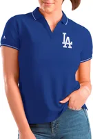 Antigua Women's Los Angeles Dodgers Dark Royal Affluent Pique Knit Polo