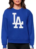 Antigua Women's Los Angeles Dodgers Royal Victory Crew Pullover