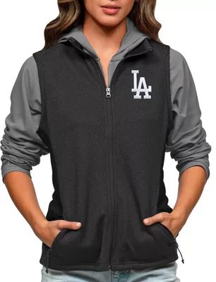 Antigua Women's Los Angeles Dodgers Black Course Vest