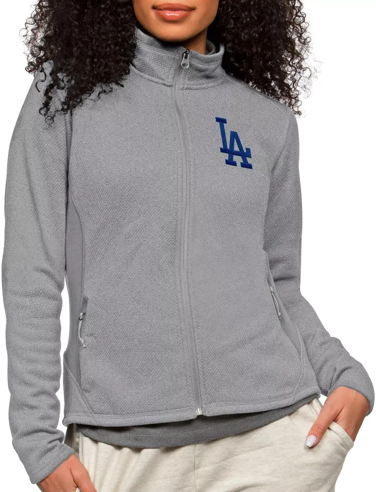 Antigua Women's Los Angeles Dodgers Gray Course Jacket