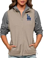 Antigua Women's Los Angeles Dodgers Oatmeal Course Vest