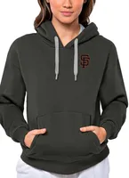 Antigua Women's San Francisco Giants Charcoal Victory Hooded Pullover