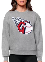 Antigua Women's Cleveland Guardians Gray Victory Crew Pullover