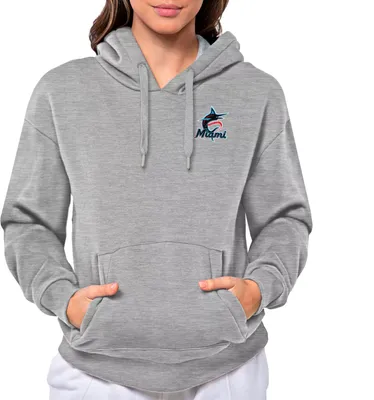 Antigua Women's Miami Marlins Victory Hooded Pullover