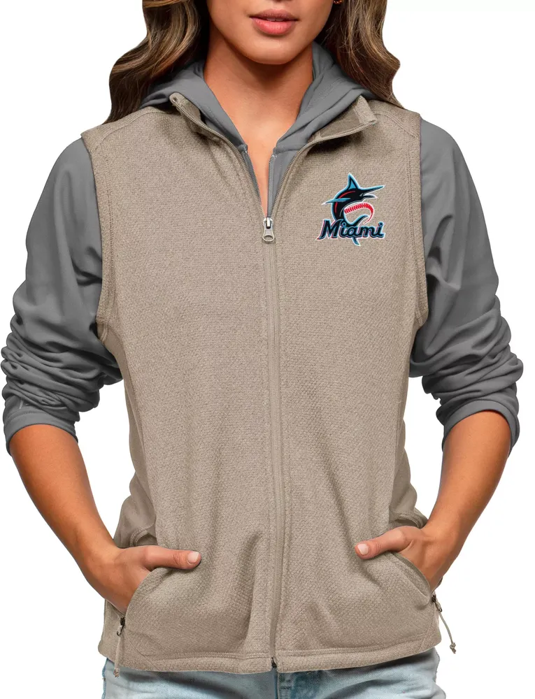 Antigua Women's Miami Marlins Oatmeal Course Vest