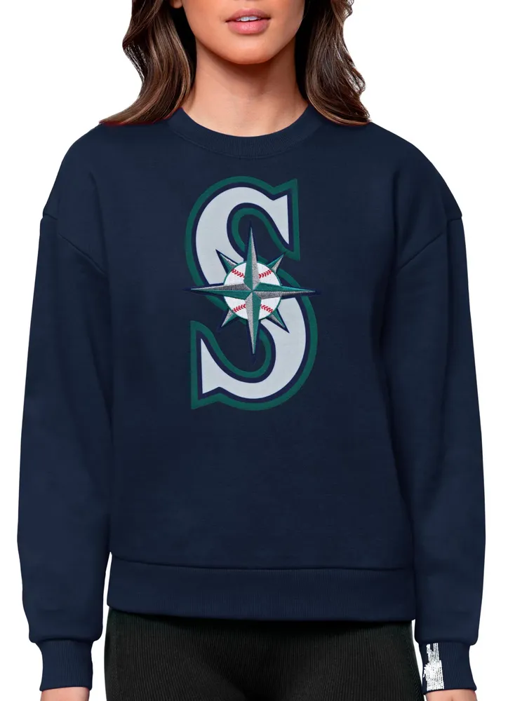 Antigua Women's Seattle Mariners Navy Victory Crew Pullover