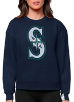 Antigua Women's Seattle Mariners Navy Victory Crew Pullover