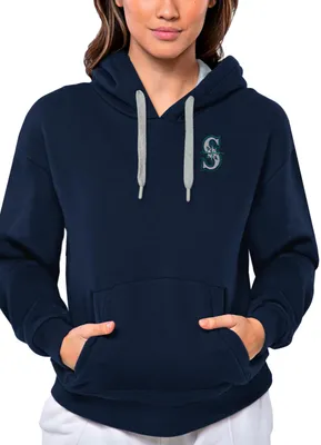 Antigua Women's Seattle Mariners Navy Victory Hooded Pullover