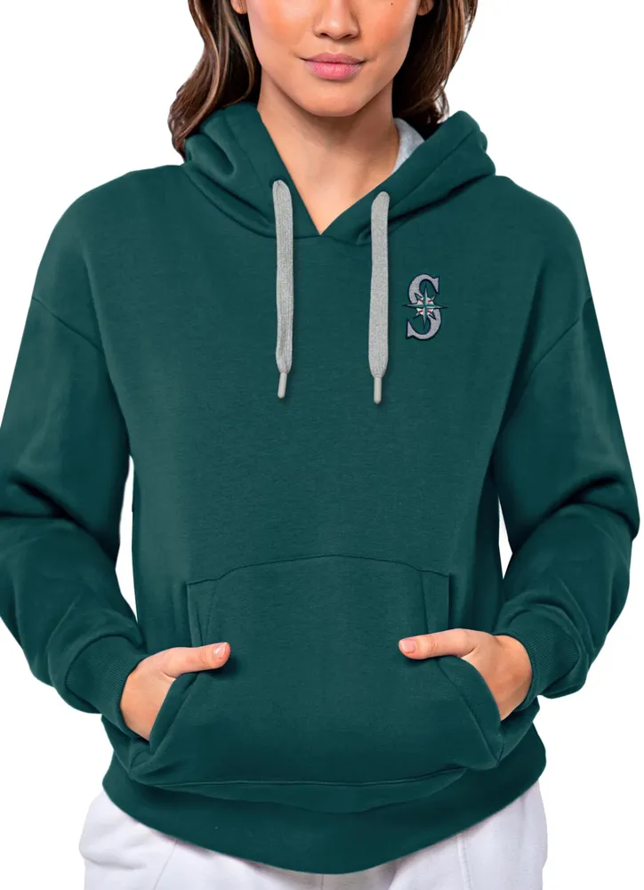 Antigua Women's Seattle Mariners Teal Victory Hooded Pullover