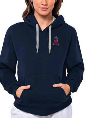 Antigua Women's Los Angeles Angels Navy Victory Hooded Pullover