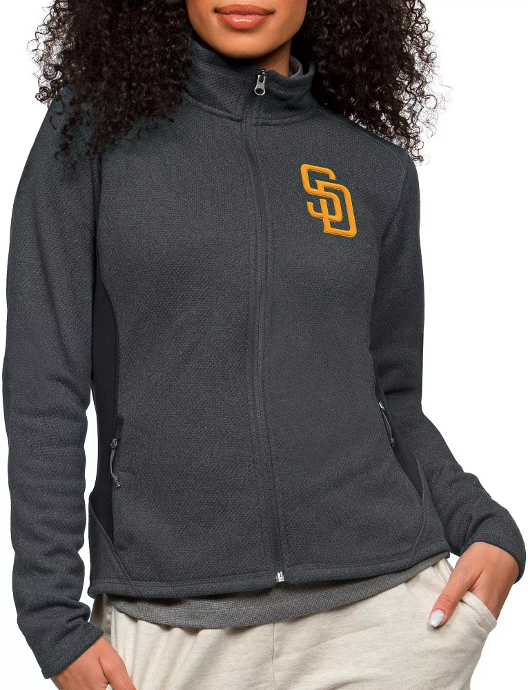 Antigua Women's San Diego Padres Charcoal Course Jacket