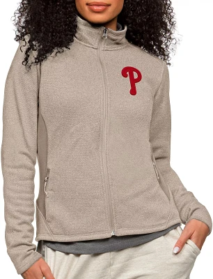 Antigua Women's Philadelphia Phillies Oatmeal Course Jacket