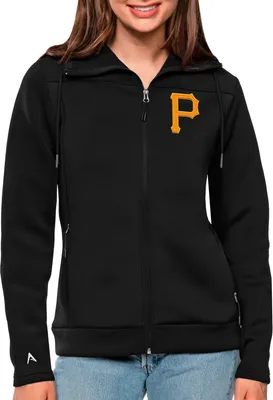 Antigua Women's Pittsburgh Pirates Black Protect Jacket