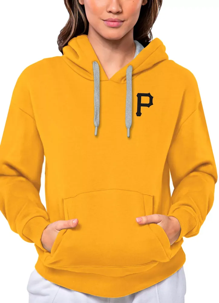 Antigua Women's Pittsburgh Pirates Gold Victory Hooded Pullover