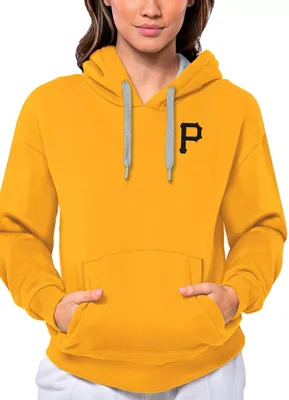 Antigua Women's Pittsburgh Pirates Gold Victory Hooded Pullover