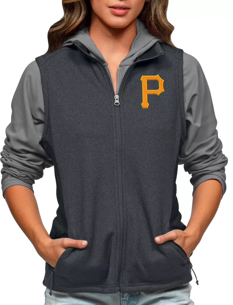 Antigua Women's Pittsburgh Pirates Charcoal Course Vest