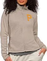 Antigua Women's Pittsburgh Pirates Oatmeal Course Jacket