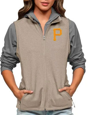 Antigua Women's Pittsburgh Pirates Oatmeal Course Vest