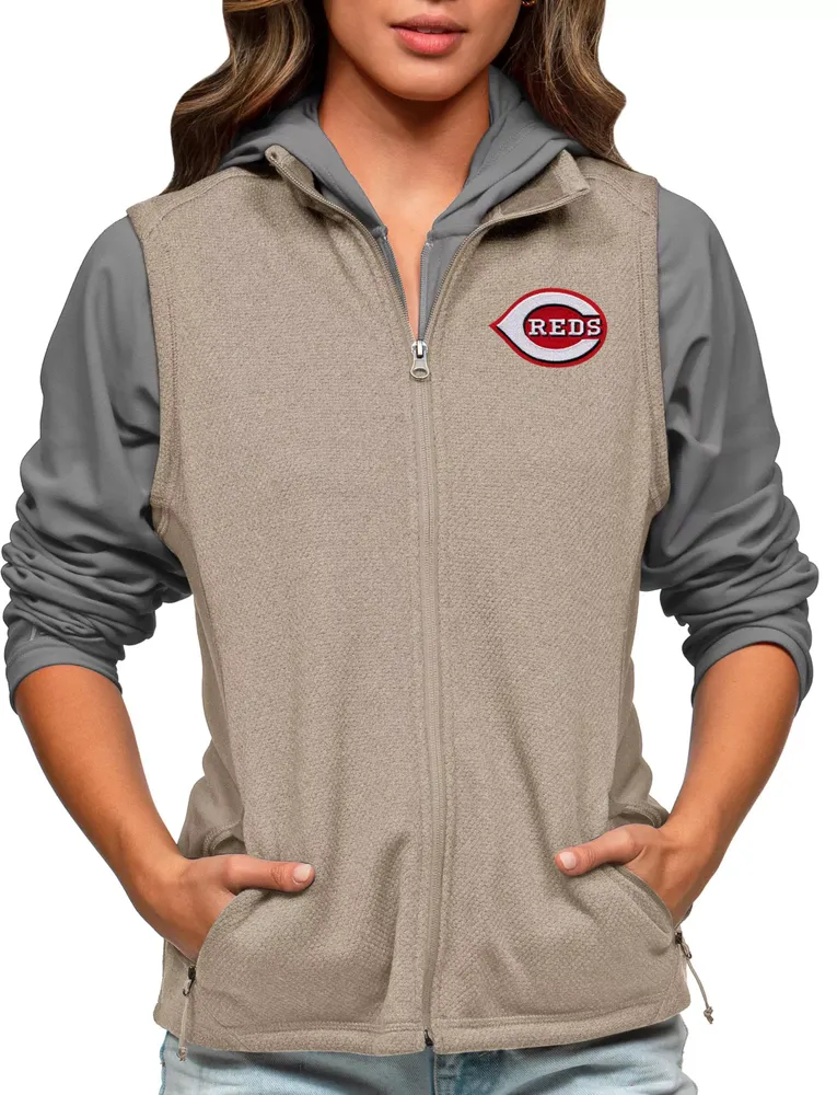 Antigua Women's Cincinnati Reds Oatmeal Course Vest