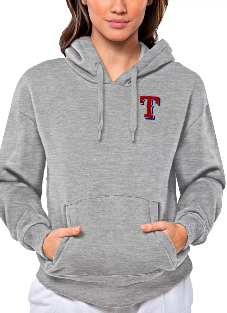 Antigua Women's Texas Rangers Victory Hooded Pullover