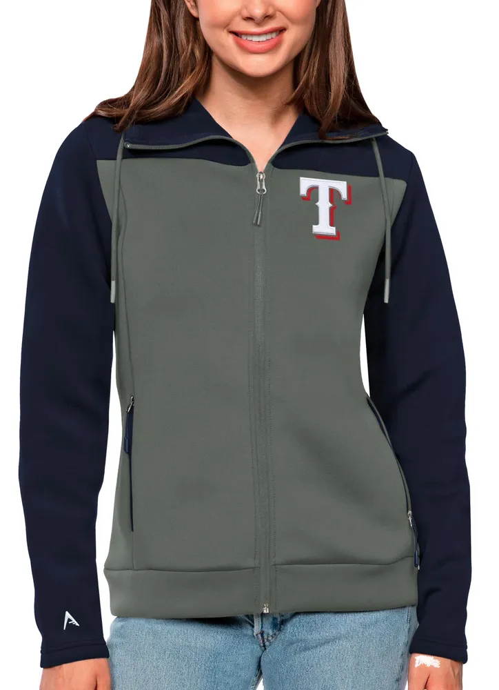 Antigua Women's Texas Rangers Navy Protect Jacket