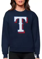 Antigua Women's Texas Rangers Navy Victory Crew Pullover