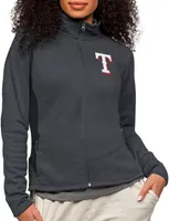 Antigua Women's Texas Rangers Charcoal Course Jacket