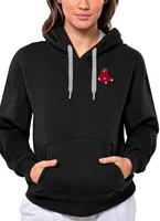 Antigua Women's Boston Red Sox Black Victory Hooded Pullover