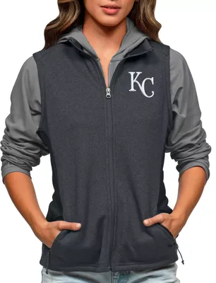 Antigua Women's Kansas City Royals Charcoal Course Vest