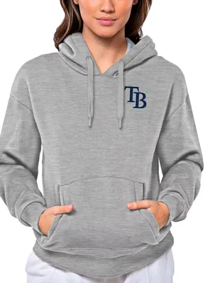 Antigua Women's Tampa Bay Rays Gray Victory Hooded Pullover