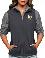 Antigua Women's Oakland Athletics Charcoal Course Vest