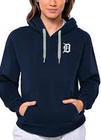 Antigua Women's Detroit Tigers Navy Victory Hooded Pullover