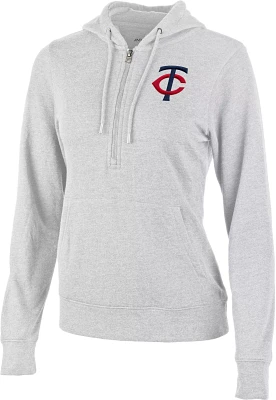 Antigua Women's Minnesota Twins Action 1/2 Zip Pullover Hoodie