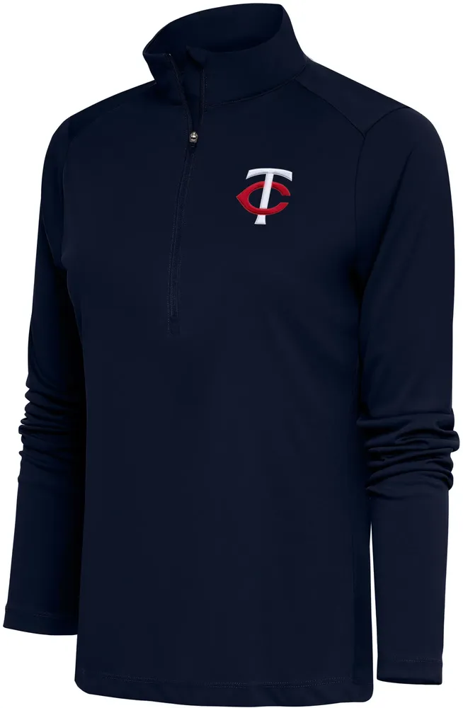 Antigua Women's Minnesota Twins Navy Tribute 1/2 Zip Pullover