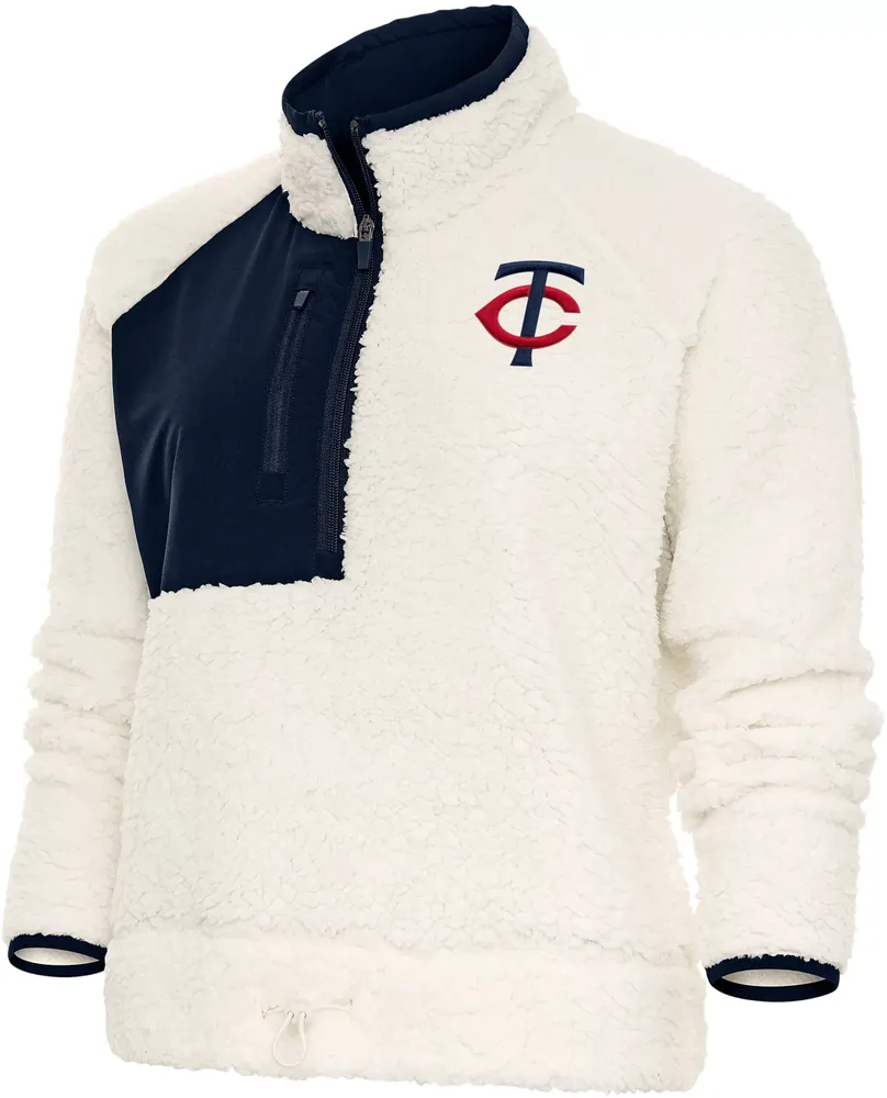 Antigua Women's Minnesota Twins White Fusion 1/2 Zip Pullover