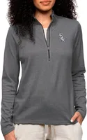 Antigua Women's Chicago White Sox Charcoal Epic 1/4 Zip Pullover