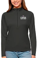 Antigua Women's Los Angeles Clippers Tribute Grey Pullover Sweater