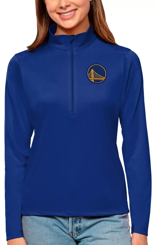 Antigua Women's Golden State Warriors Tribute Royal Pullover Sweater