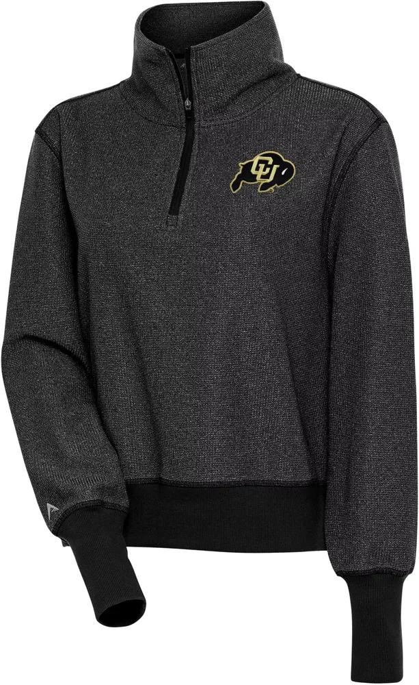 Antigua Women's Colorado Buffaloes Black Upgrade 1/2 Zip