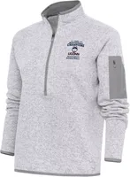 Antigua Women's UConn Huskies Grey 2023 Men's Basketball National Champions Fortune 1/4 Zip