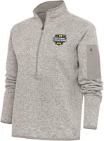 Antigua Women's 2023 College Football National Champions Michigan Wolverines Fortune 1/4 Zip Pullover