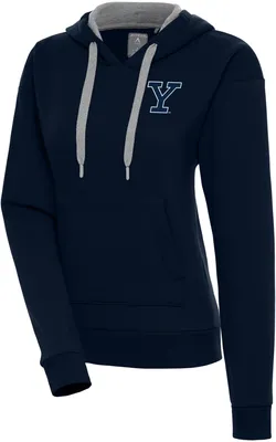 Antigua Women's Yale Bulldogs Blue Victory Pullover Hoodie