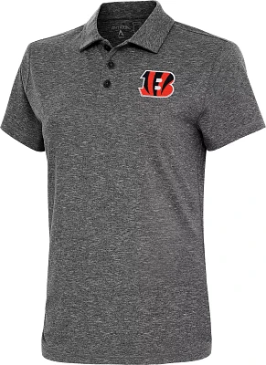 Antigua Women's Cincinnati Bengals Black Heather Polo