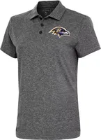 Antigua Women's Baltimore Ravens Black Heather Polo