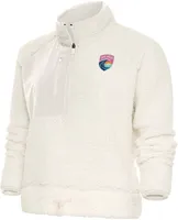 Antigua Women's San Diego Wave 2023 Fusion White Quarter-Zip Pullover