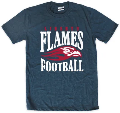 Where I'm From Men's Liberty Flames Navy Football T-Shirt