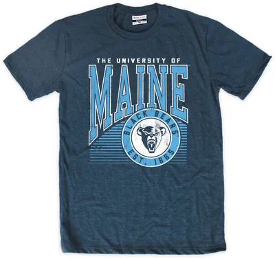 Where I'm From Men's Maine Black Bears Navy Offset Circle T-Shirt
